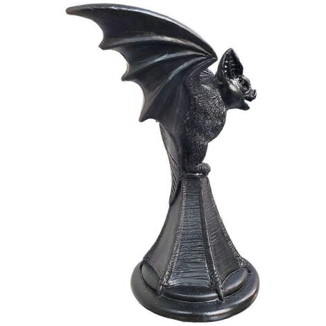 Bougeoir chauve-souris gothique, figurine gothique en résine noire