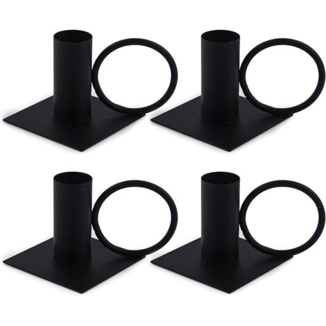 Bougeoir cône noir rétro 4 PCS, Ensoleillé