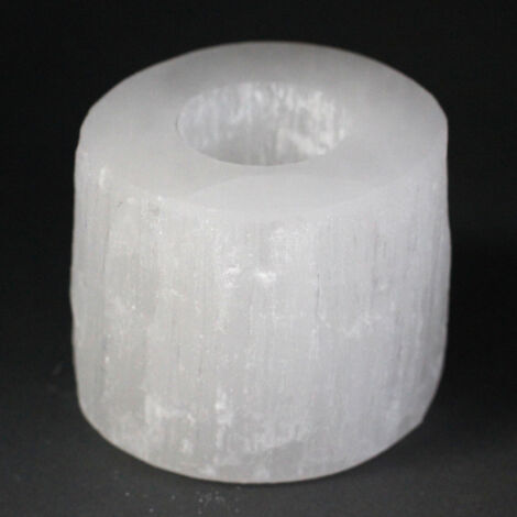 Bougeoir Cylindre en Sélénite - 8 cm- Vendu par 1