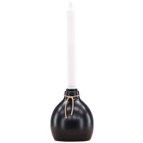 Bougeoir Design à LED "Ulricehamn" 12cm Noir
