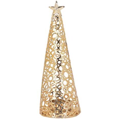 Bougeoir en alliage d'aluminium, chandelier d'arbre de nol exquis, décoration de la maison, or