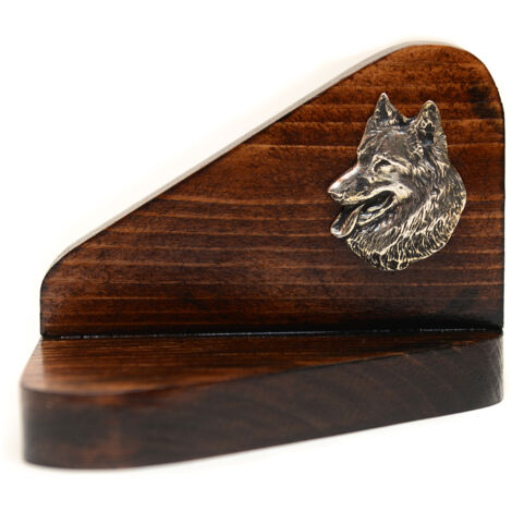Bougeoir en bois avec chien, photophore, souvenir pour chien par Art-Dog