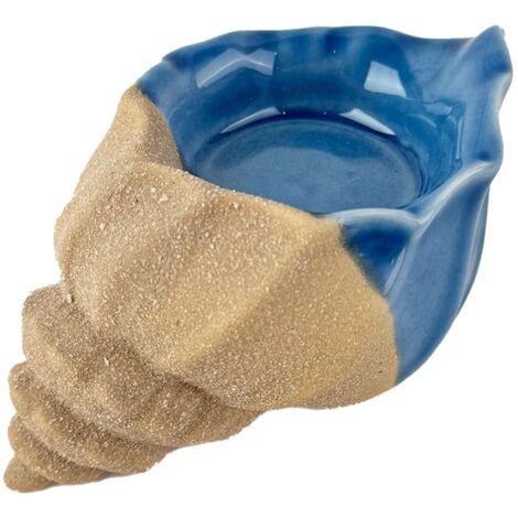 Bougeoir en céramique bleue, décoration nautique, cadeau parfait, accessoire maritime élégant