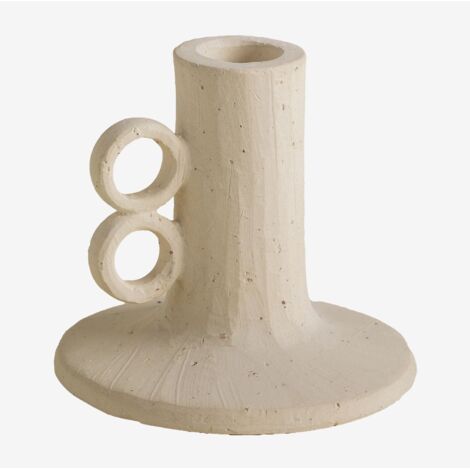 Bougeoir en céramique Marit SKLUM Beige Crème
