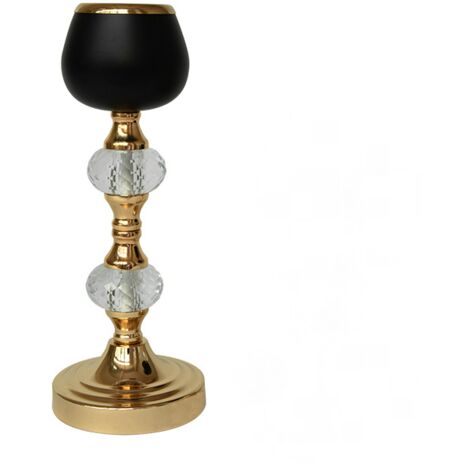 Bougeoir en fer forgé, bougeoir décoratif vintage, décoration de table moderne bougeoir en verre métal texturé marbre pour mariage, jardin, restaurant, bougeoir cadeau de pendaison de crémaillère