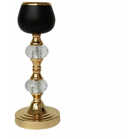 Bougeoir en fer forgé, bougeoir décoratif vintage, décoration de table moderne bougeoir en verre métal texturé marbre pour mariage, jardin, restaurant, bougeoir cadeau de pendaison de crémaillère