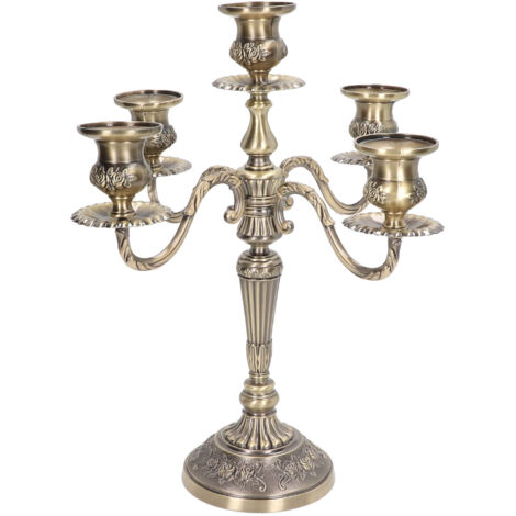 Bougeoir en métal en alliage de Zinc, candélabre rétro décoratif délicat pour Table de dner, cheminée de mariage