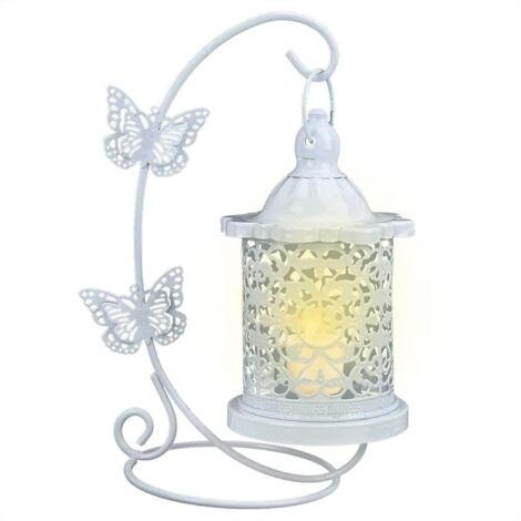 Bougeoir en métal, évider Cage à Oiseaux Suspendus Chandelier Lanterne Vintage photophore décoration en Fer pour Mariage, centres de Table