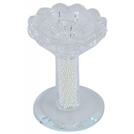 Bougeoir En Verre Perlé Idée Cadeau Cristal Mariage 8.5x5.8 Cm