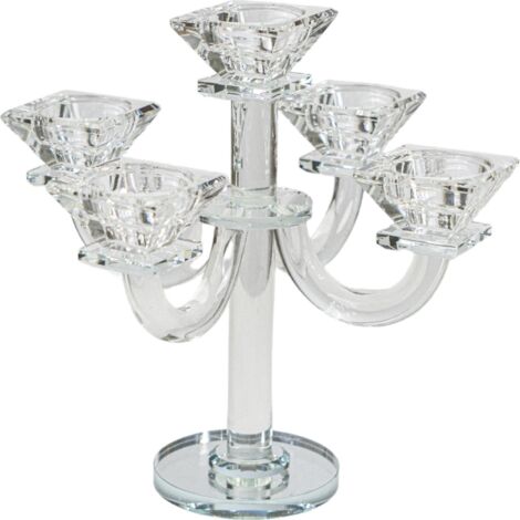 Bougeoir en verre transparent pour une décoration élégante - verre transparent élégant
