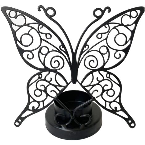 Bougeoir ethnique papillon en métal
