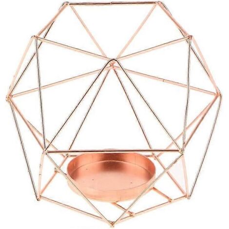 Bougeoir géométrique 3D pour mariage, porte-bougie chauffe-plat, décoration de mariage