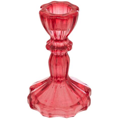 Bougeoir H.11cm verre rouge - Feeric lights & christmas