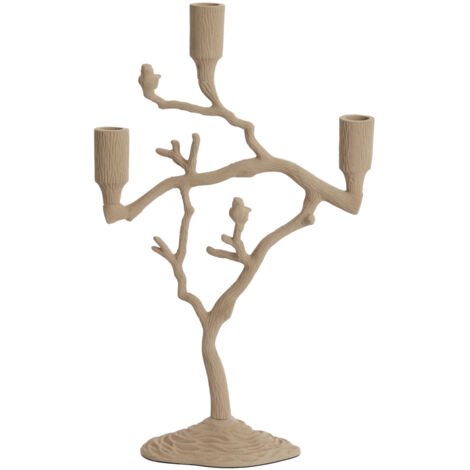 Bougeoir Light & Living JARDIA 3 lumières couleur sable –
