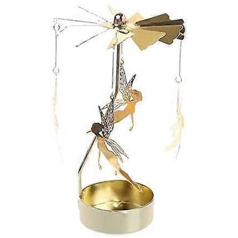 Bougeoir pivotant en métal, support de bougie, décoration pour la maison, mariage, fée dorée