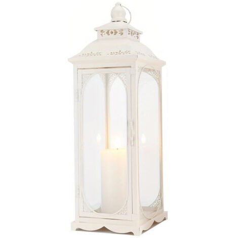 bougeoir rétro en fer résistant au vent, lanterne en métal et verre, bougeoir créatif et romantique