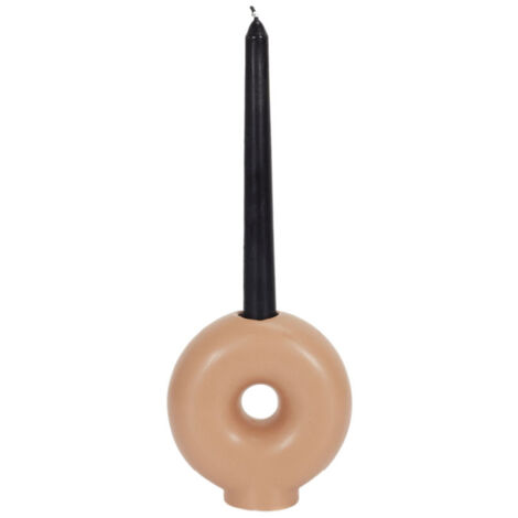 Bougeoir Rond Déco "Trenton" 10cm Terracotta