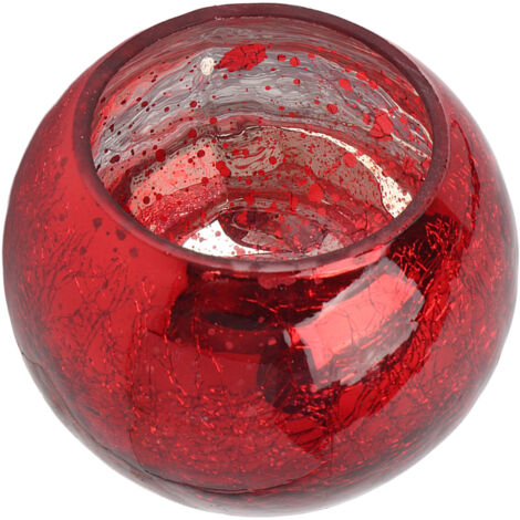 Bougeoir rond en verre, photophore votif pour fête de mariage, Restaurant, décoration de la maison, fleur de glace rouge