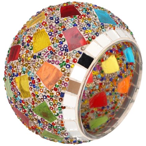 Bougeoir sphérique en verre style romantique européen pour décoration de table chic