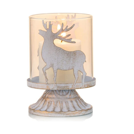 Bougeoir vintage en métal, porte-bougie décoratif, modèle élan AL9080