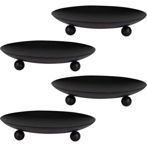 Bougeoirs Détenteur, Chandelier Vintage en Fer Forge Plateau Retro Candélabres, Support de Bougie de Pilier Decoration de Table