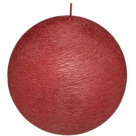 bougi décoratives boule rouge 10 cm - talla