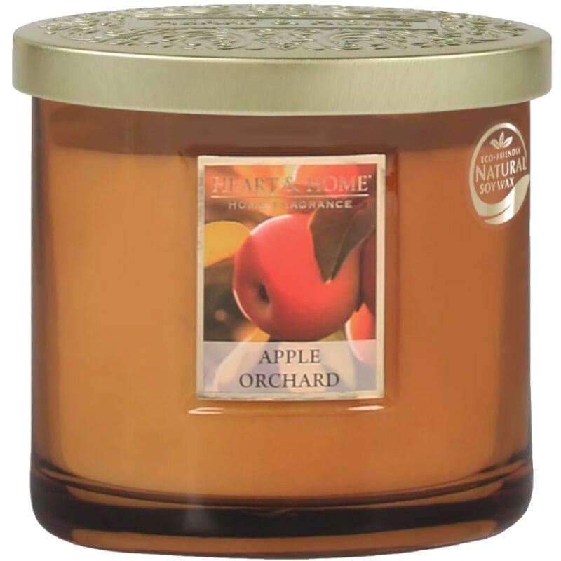 Bougie 2 mèches ellipse pomme du verger - Heart and Home