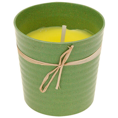 Bougie anti-moustique citronelle avec contenant métallique 165g ø9,5x9,6cm