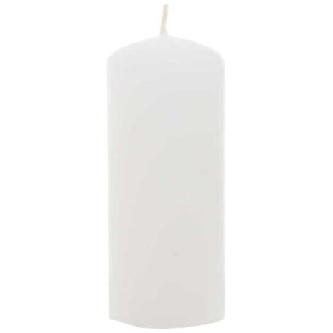 Bougie blanche et lisse pour centre de table, 11 cm
