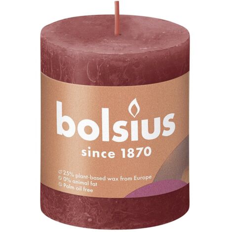 Bougie Bolsius 8x6,8 cm Rouge