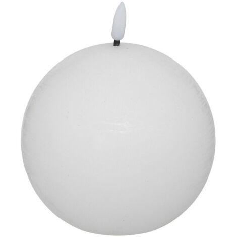 Bougie Boule à LED "Molia" 10cm Blanc