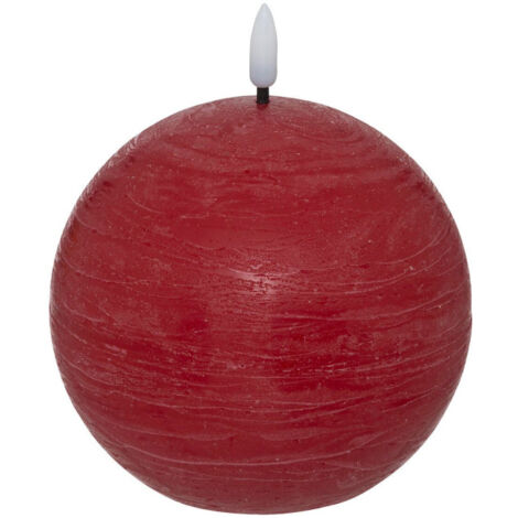 Bougie Boule à LED "Molia" 8cm Rouge