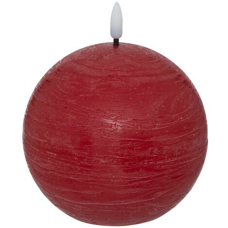 Bougie boule LED Molia D.8cm rouge - Atmosphera créateur d'intérieur