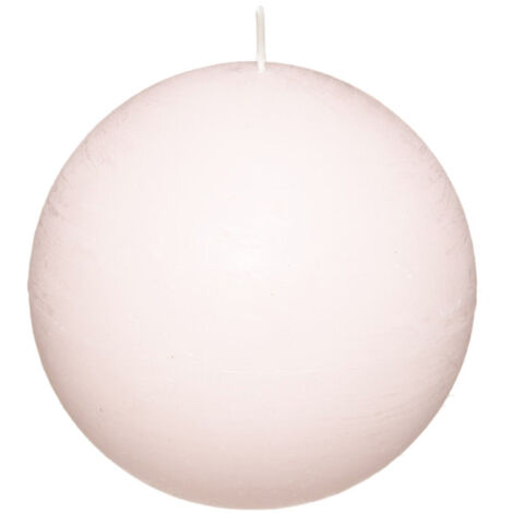 Bougie Boule "Rustic" 10cm Rose Clair