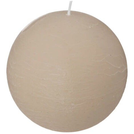 Bougie Boule "Rustic" 10cm Taupe