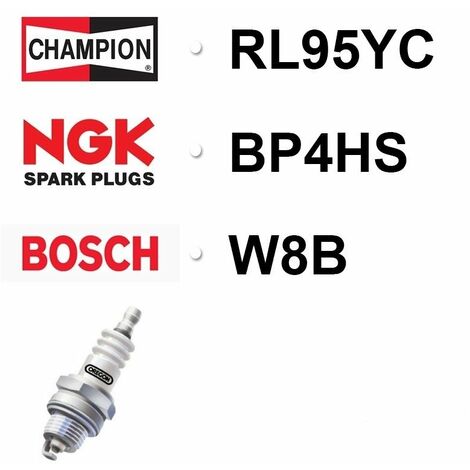 Bougie CHAMPION rl95yc NGK bp4hs BOSCH w8b