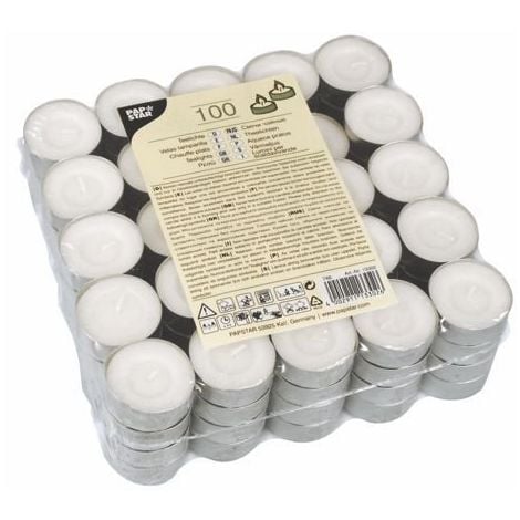 generique 50 bougies chauffe-plats blanches