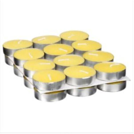 Bougie chauffe-plat - JJA - Citronnelle x24 - Parfum citronnelle - Blanc - Lot 24