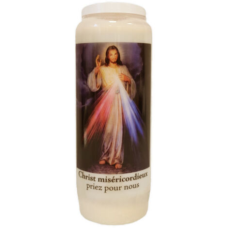 Bougie Christ miséricordieux neuvaine