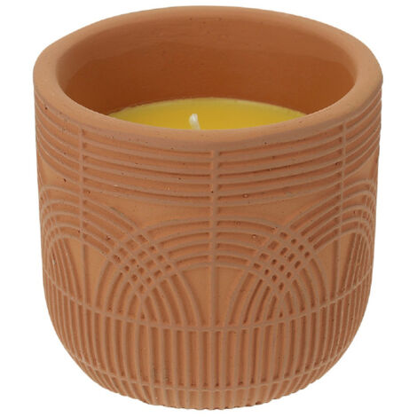 Bougie Citronnelle Pot Terre Cuite Arabesque 180g - Devineau