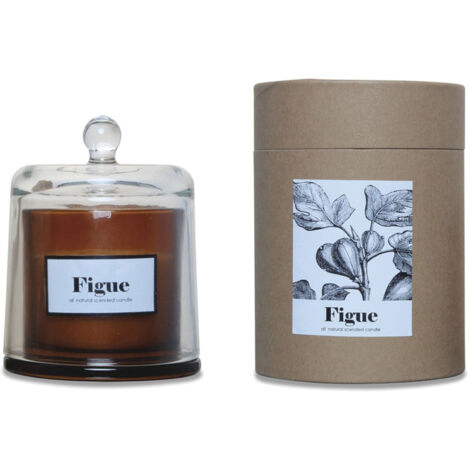 OPJET Bougie Cloche Ambre Parfum Figue Boisée