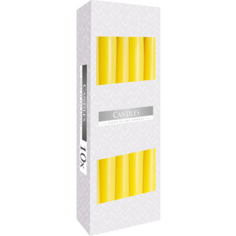 Bougie Conique - Jaune- Vendu par 10
