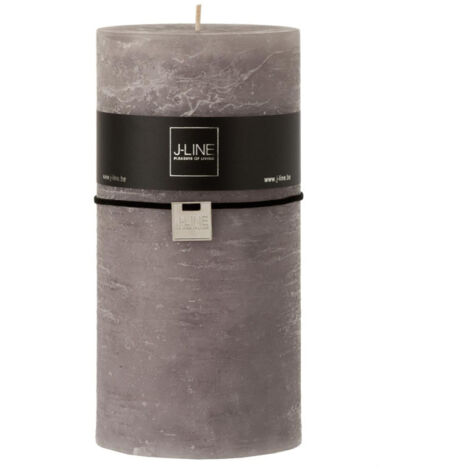 Bougie Cylindrique Déco "Junina" 20cm Gris Foncé