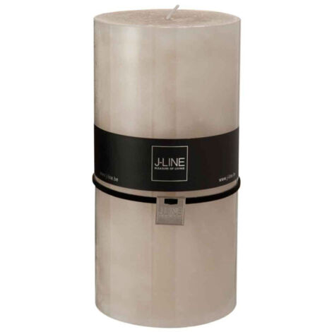 Bougie Cylindrique Déco "Junina" 20cm Sable