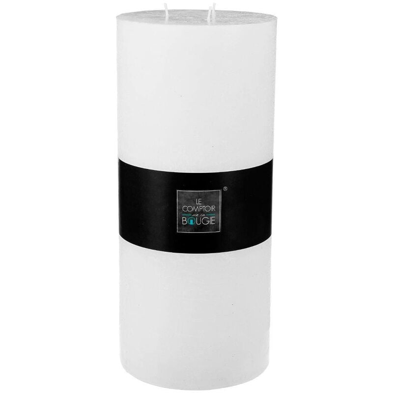 Atmosphera - Bougie rustique Olia 3 mèches blanc 4,3kg créateur d'intérieur