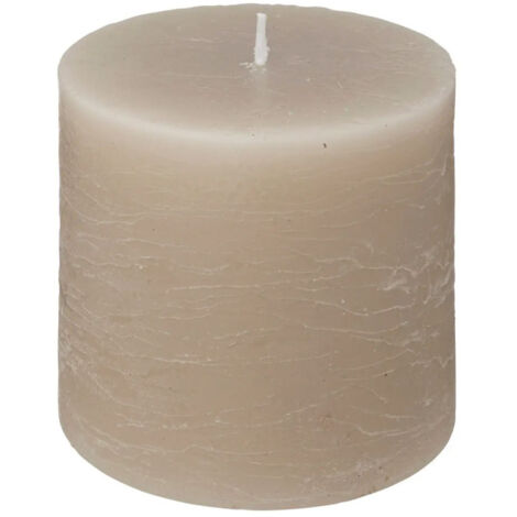 Bougie Cylindrique "Rustic" 10cm Taupe