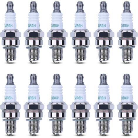 Bougie d'allumage - 12 Pièces - Céramique - Pour Stihl FS90 MS170 - Tondeuse Débroussailleuse - 12x10mm