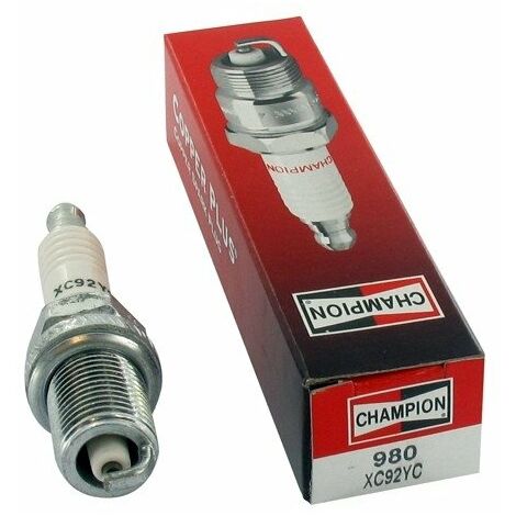 Bougie d'allumage CHAMPION pour moteurs 2 temps – Résistance thermique élevée – Longueur 75mm – SKU XC92YC