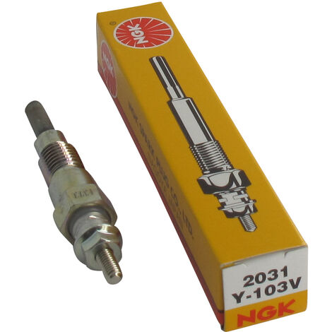 Bougie d'allumage de préchauffage NGK Y-103V adaptable pour engins de manutention et générateurs KUBOTA et YANMAR.