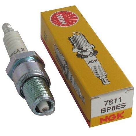 Bougie d'allumage pour tondeuse – Performances optimales – Démarrage facile – Longueur filetage 19mm – BP6ES – NGK